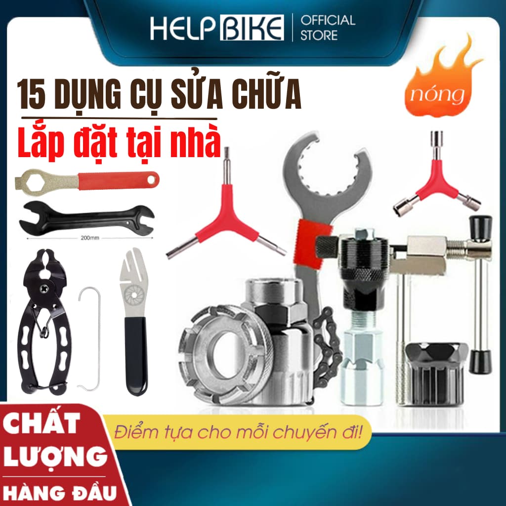 Bộ combo 8 món sửa xe đạp chuyên dụng, Bộ sửa chữa sên, xích líp xe đạp siêu tiện lợi - CBSC01