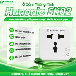 Ổ Cắm Wifi Thông Minh Hunonic SK01& SK02 Điều Khiển Đèn, Bơm nước Từ Xa Qua WiFi 9