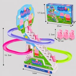Đồ chơi cầu trượt leo cầu thang ANBEBE với âm thanh vui nhộn + Đèn nháy đẹp mắt 4