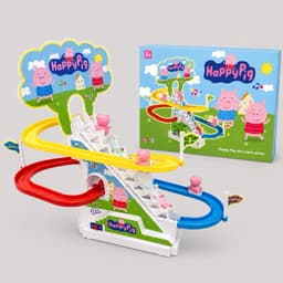 Đồ chơi cầu trượt leo cầu thang ANBEBE với âm thanh vui nhộn + Đèn nháy đẹp mắt 2