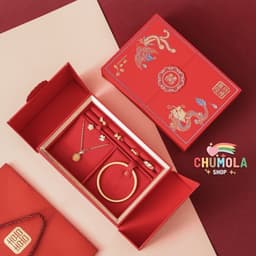 Hộp đựng trang sức của hồi môn cho cô dâu phụ kiện đám cưới may mắn sang trọng 1