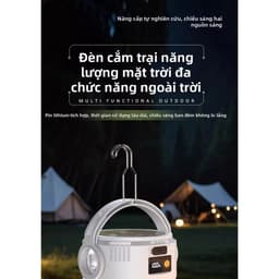 Đèn Lồng Cắm Trại Năng Lượng Mặt Trời LED Có Thể Sạc Lại Chống Nước Đèn Pin Ngoài Trời, Đèn Khẩn Cấp 9