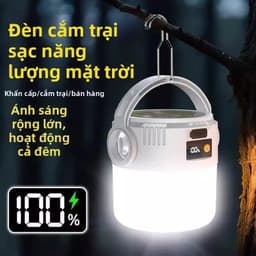 Đèn Lồng Cắm Trại Năng Lượng Mặt Trời LED Có Thể Sạc Lại Chống Nước Đèn Pin Ngoài Trời, Đèn Khẩn Cấp 3