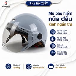 Mũ bảo hiểm nửa đầu Anfago chính hãng, thời trang, chống chói lóa và tia UV, nhiều màu sắc cho bạn lựa chọn. 1