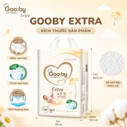 Tã/bỉm Gooby Ngày và Đêm mềm mại, siêu thấm hút đủ size cho bé 4-30kg 2