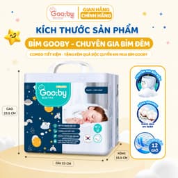 Tã/bỉm Gooby Ngày và Đêm mềm mại, siêu thấm hút đủ size cho bé 4-30kg 3