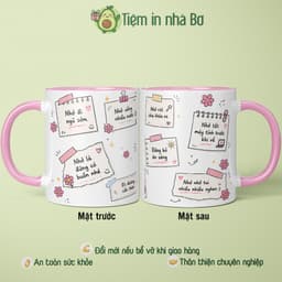 Ly cốc sứ in hình giấy note nhắc nhớ nhiều thông điệp dễ thương ý nghĩa quà tặng bạn bè đồng nghiệp người thân (2 mẫ)u 7