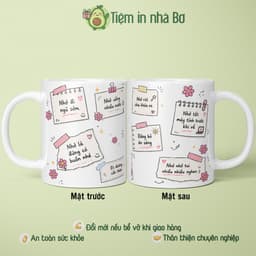 Ly cốc sứ in hình giấy note nhắc nhớ nhiều thông điệp dễ thương ý nghĩa quà tặng bạn bè đồng nghiệp người thân (2 mẫ)u 9