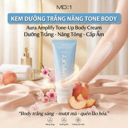 Kem Dưỡng Trắng Body MED:B Aura Amplify 200ml – Nâng Tông Dưỡng Ẩm Sáng Da Thấm Nhanh Không Bết Dính 1