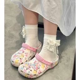 Sục Dép Nhựa Eva X Kitty Friend Kèm Hình Gắn Như Ảnh 1