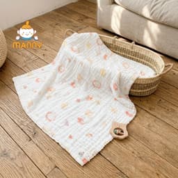 Khăn Tắm Cotton 6 Lớp Cao Cấp Manny - An Toàn Mềm Mại Cho Da Bé 6