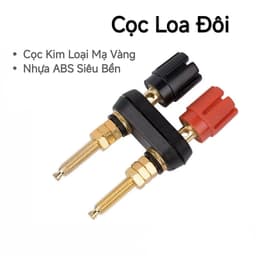 Cọc Đôi 4mm Núm Nhựa Cọc Loa Trạm Loa Phụ Kiện Âm Thanh Diy - 1