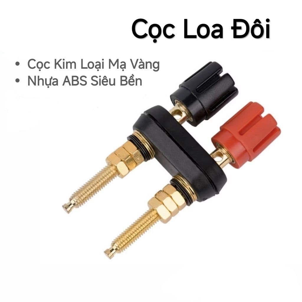 Cọc Đôi 4mm Núm Nhựa Cọc Loa Trạm Loa Phụ Kiện Âm Thanh Diy -