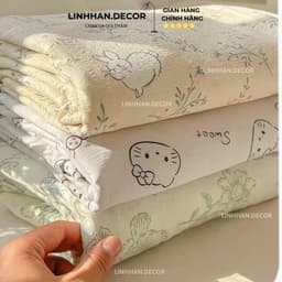 Gối Nằm Cotton Đũi Xơ Đậu Lành Kích Thước 45x65cm - Mềm Mại , Thoáng Mát 2