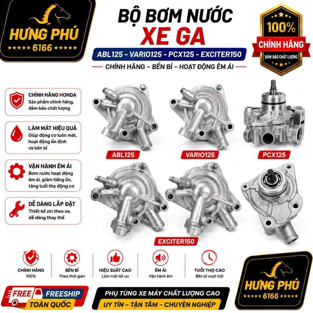 Cụm bơm nước abl125. vario125.pcx.ex150 hàng cty