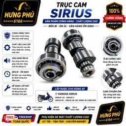 Trục cam sirius zin trần 1