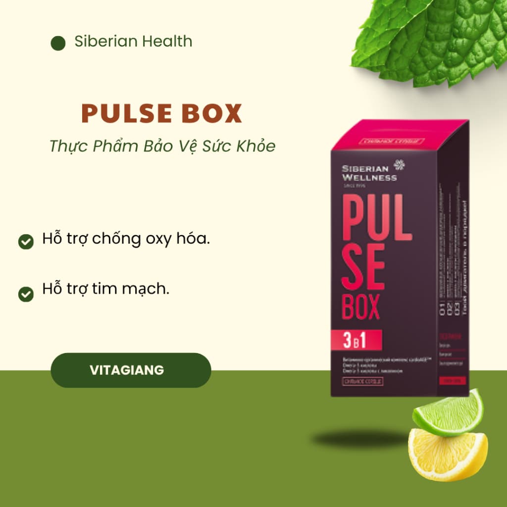 [Hỗ trợ tim mạch] Thực phẩm bảo vệ sức khỏe Pulse Box – 30 túi