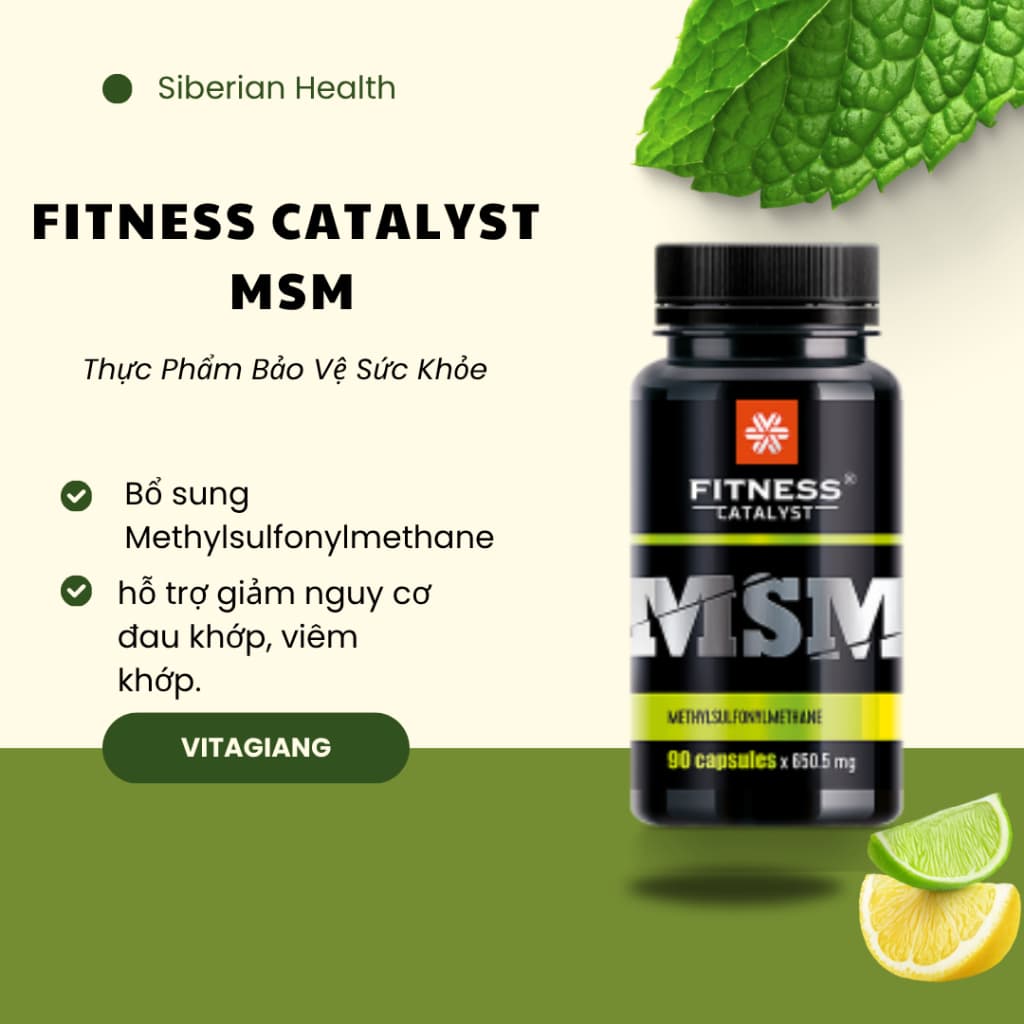 Thực phẩm bảo vệ sức khỏe Fitness Catalyst Methylsulfonylmethane 90 viên siberian wellness