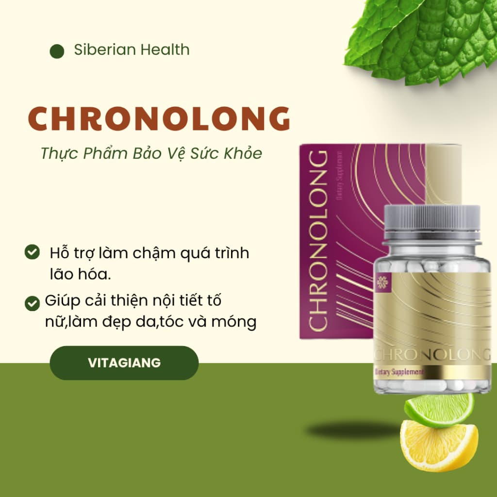 [Nội tiết tố chronolong] Thực phẩm bảo vệ sức khỏe Chronolong – 30 viên