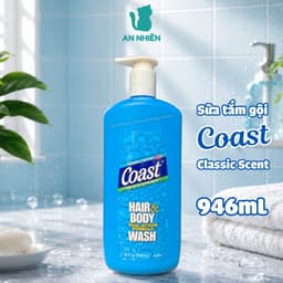 Sữa tắm gội nam Coast Classic Scent Hair & Body Wash 946ml của Mỹ 1