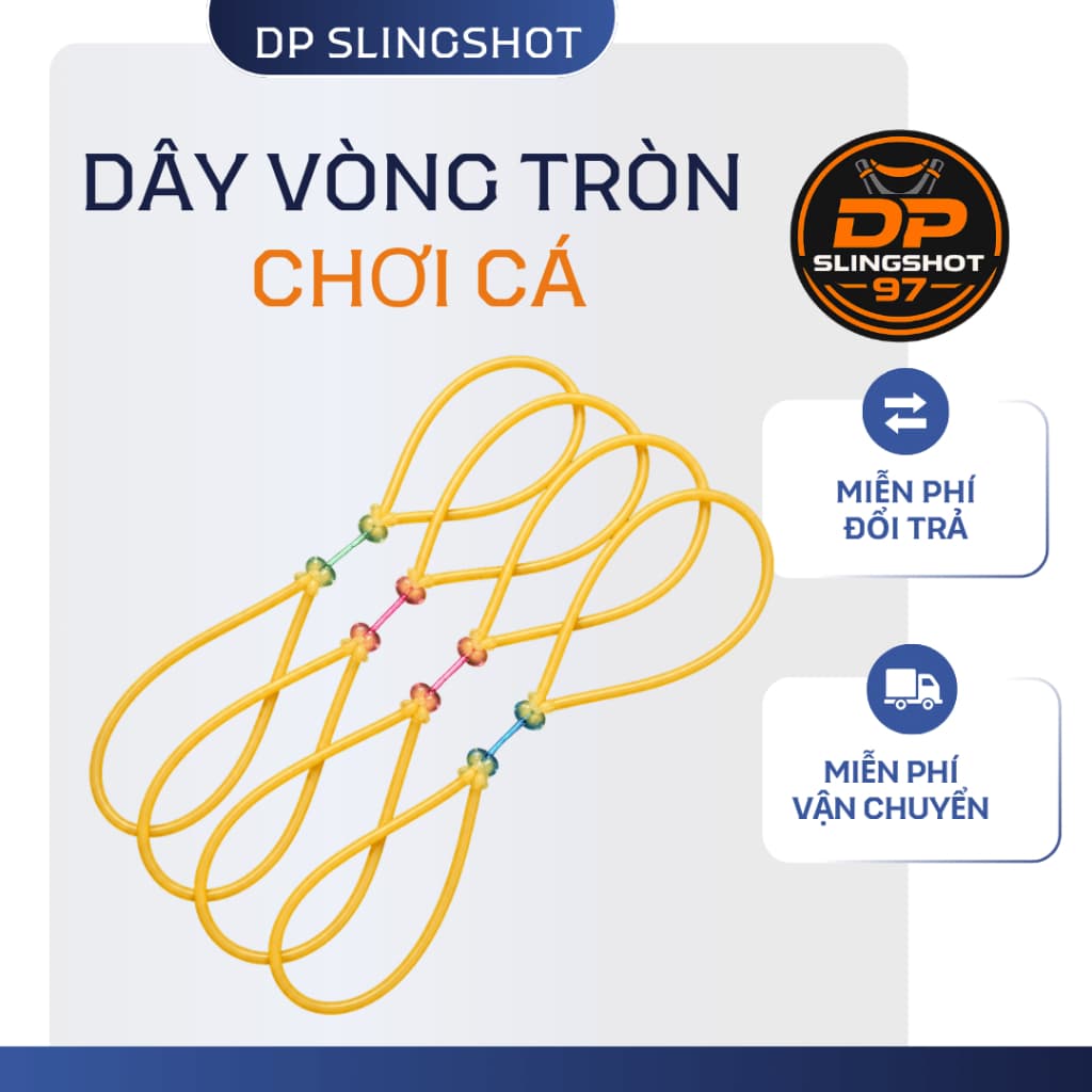 Dây chun vòng tròn buộc sẵn dùng cho chơi câu cá, dây chun co giãn tiện dụng cho câu cá ngoài trời