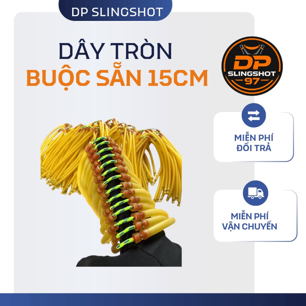Dây thun 3060 dài 15cm buộc sẵn dễ chơi đồ câu fishing