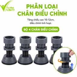 Bộ 4 Chân Đỡ Máy Giặt Chống Rung Tăng Chiều Cao GD215 - Chân Kê Máy Giặt Chống Rung Giảm Ồn Chịu Lực 9