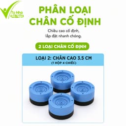 Bộ 4 Chân Đỡ Máy Giặt Chống Rung Tăng Chiều Cao GD215 - Chân Kê Máy Giặt Chống Rung Giảm Ồn Chịu Lực 8