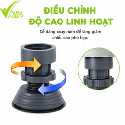 Bộ 4 Chân Đỡ Máy Giặt Chống Rung Tăng Chiều Cao GD215 - Chân Kê Máy Giặt Chống Rung Giảm Ồn Chịu Lực 4