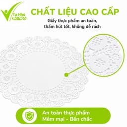 Giấy Lót Đĩa Thấm Dầu Mỡ Tròn Hoa Văn Ren GD112- Giấy Lót Đĩa Thực Phẩm Thấm Hút Dầu Mỡ Hiệu Quả 6