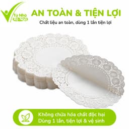 Giấy Lót Đĩa Thấm Dầu Mỡ Tròn Hoa Văn Ren GD112- Giấy Lót Đĩa Thực Phẩm Thấm Hút Dầu Mỡ Hiệu Quả 4