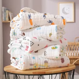 Khăn Tắm Xô Nhăn 6 Lớp Manny Cho Bé Sơ Sinh Vải Xô Mềm Mịn An Toàn Cho Bé Kích Thước 1mx1m1 7
