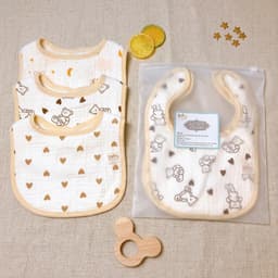 Set 3 Yếm Chữ Nhật Muslin Organic Zeloo 6 Lớp Cao Cấp Cho Bé - Yếm Ăn Dặm Siêu Thấm Hút 4