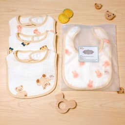 Set 3 Yếm Chữ Nhật Muslin Organic Zeloo 6 Lớp Cao Cấp Cho Bé - Yếm Ăn Dặm Siêu Thấm Hút 6