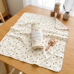 Khăn Tắm Muslin Organic Zeloo Cao Cấp 90x90cm - Khăn Xô Đa Năng Siêu Mềm Mịn Thấm Hút Cho Bé 2