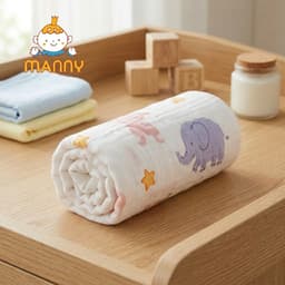 Khăn Tắm Cotton 6 Lớp Cao Cấp Manny - An Toàn Mềm Mại Cho Da Bé 3