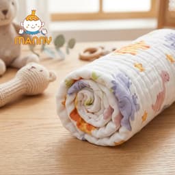 Khăn Tắm Cotton 6 Lớp Cao Cấp Manny - An Toàn Mềm Mại Cho Da Bé 8