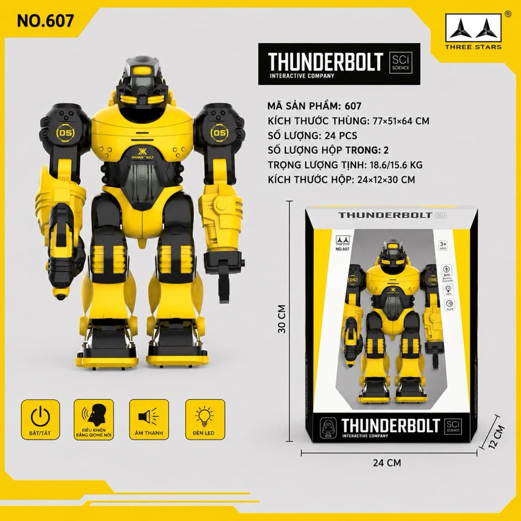 🤖 ROBOT CHIẾN BINH CHẠY PIN CỰC NGẦU CHO BÉ [ Pin đi kèm ] H