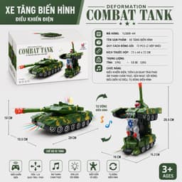 Xe tăng biến hình robot🤖2TRONG1 SIÊU NGẦU [ Pin đi kèm ] 2