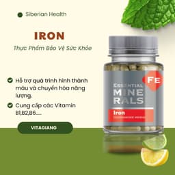 Thực phẩm bảo vệ sức khỏe Essential Minerals Siberian viên uống bổ sung sắt hữu cơ – 60 viên 1