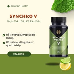 [Hỗ trợ hô hấp] Syn 5 - Thực phẩm bảo vệ sức khỏe Synchrovitals V Siberian - 60 viên TD88 1