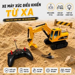 Xe xúc điều khiển từ xa 1:16 pin sạc tiện lợi 2