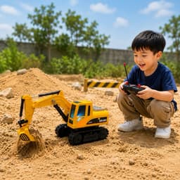 Xe xúc điều khiển từ xa 1:16 pin sạc tiện lợi 4