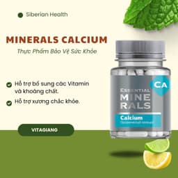 [Canxi Siberian] Thực phẩm bảo vệ sức khỏe Essential Minerals Calcium – 60 viên 1