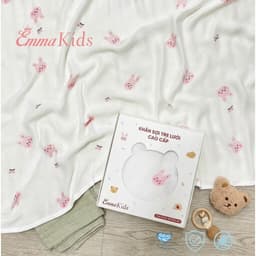 Hộp Khăn Tắm Sợi Tre Lưới Cao Cấp Emmakids, Dệt Từ Bông Tre Mềm Mại, Thấm Hút Si100x100cm 5