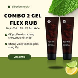 COMBO 2 Gel xoa bóp, bôi xương khớp, nhức mỏi cổ vai gáy siberian wellness Flex rub basic 1