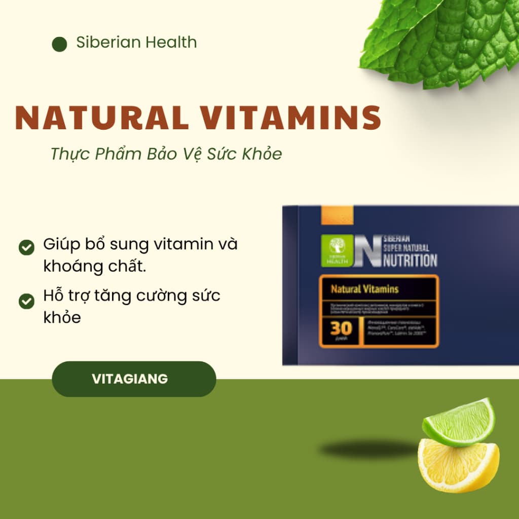 Siêu Vitamin Siberi - Thực phẩm bảo vệ sức khỏe Siberian Super Natural Nutrition. Natural Vitamins