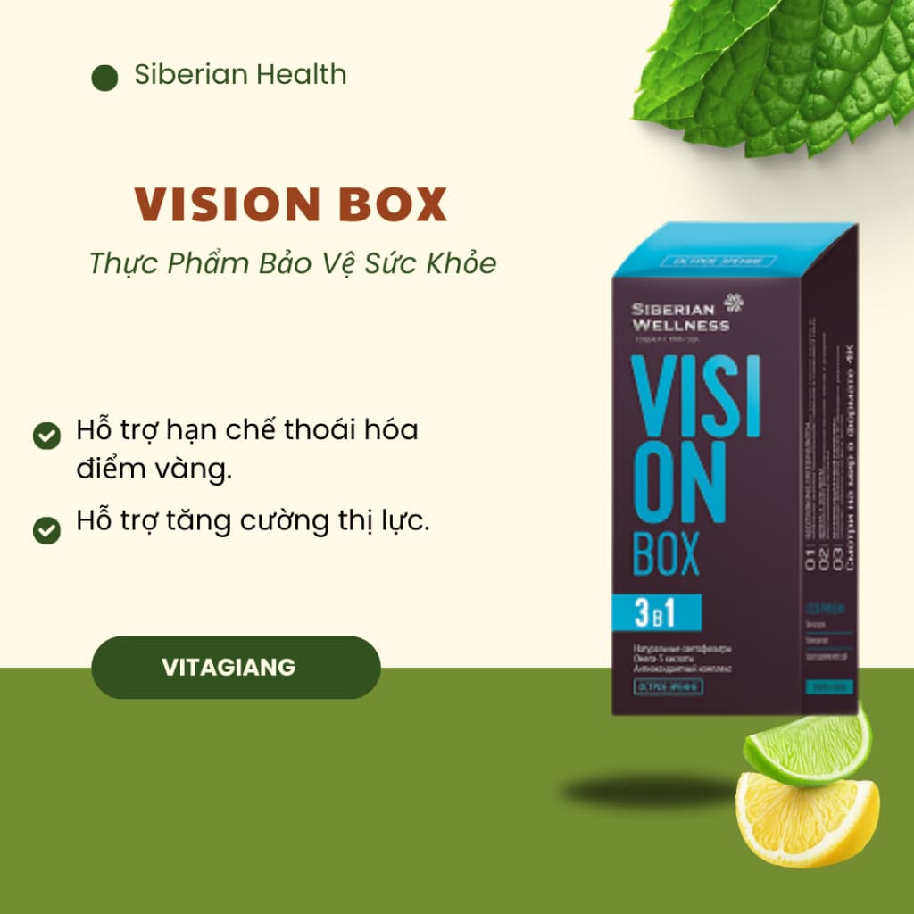 [Hỗ trợ mắt] Thực phẩm bảo vệ sức khỏe Vision Box – 30 túi –TD88
