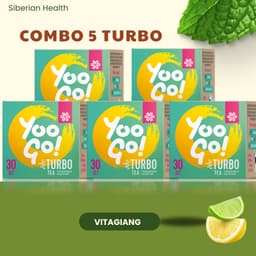 [Combo 5] Hộp Trà thảo mộc YooGo Turbo Hỗ trợ táo bón , Hộp 30 gói 1