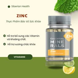 Thực phẩm bảo vệ sức khỏe Essential Minerals Zinc Siberian – 60 viên 1